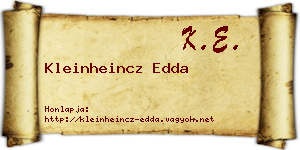 Kleinheincz Edda névjegykártya